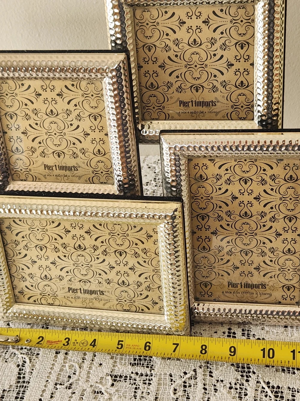 Pier 1 Gold Hammered Metal Picture Frame - Elegant Home Accent